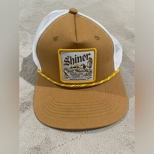 Shiner Bock Magellan Outdoors Trucker Hat Duck Patch Snapback Tan
